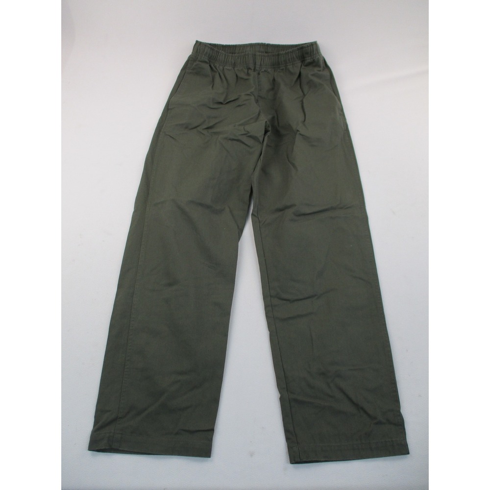 Obey Pants Mens Small Olive Green Relaxed Fit Elastic Waist Cotton Baggy Utility